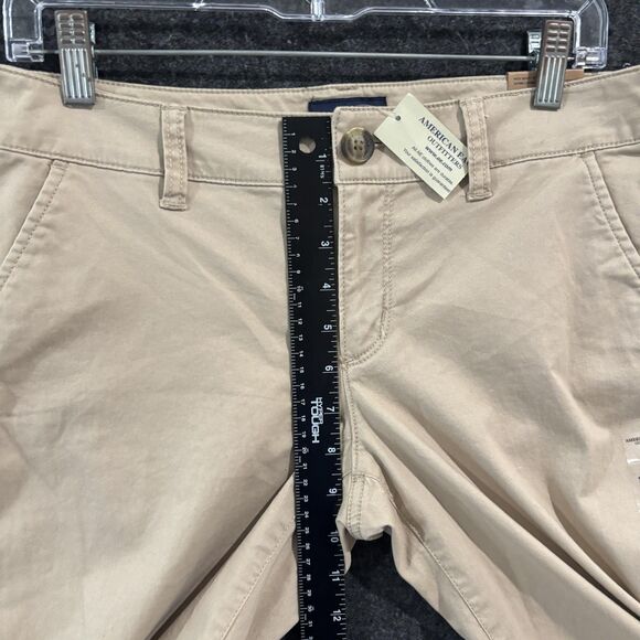 American Eagle Outfitters Pants Women's 10 Short Khaki Kick Boot Stretch Chino - Picture 6 of 12